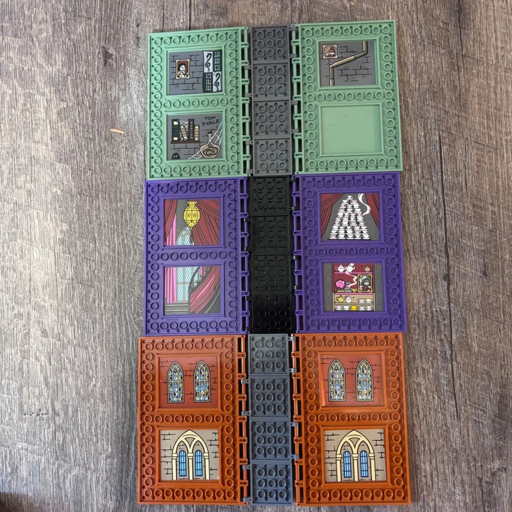 LEGO Harry Potter Hogwarts Moment Book Covers 3pc Green Purple Brown Excellent